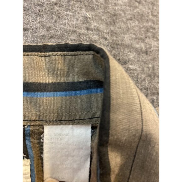 Ely Cattleman Shirt Mens X-Large Beige Stripe Short Sleeve Pearl Snap Western - Picture 4 of 7